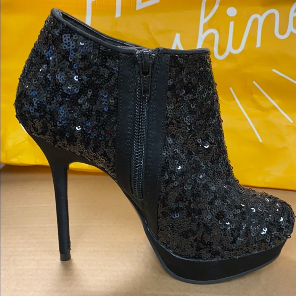 Call It Spring platform sequin booties